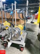 SPX/Waukesha Cherry-Burrell 5 HP Motor Mounter on S/S Portable Cart Rigging fee: $150