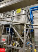 Walker 550 Gallon Jacketed S/S Tank, Cone-Bottom, Model: PZ, S/N: NL9010 Rigging fee: $1500