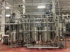 CIP System with (2) DCI 500 Gallon S/S Tanks Gallon S/S Tank (2) Centrifugal Pumps and (2) S/S On-