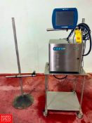 Domino AX350I Printer with Touch Screen Control Panel S/S Cart and S/S Stand