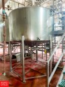 1200 Gallon Single-Shell Dome-Top Cone-Bottom S/S Tank Outside Diameter = 90