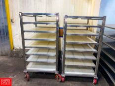 S/S Portable Racks with (8) Teflon Shelves Dimensions = 47
