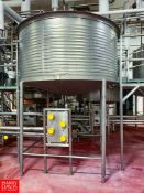 1500 Gallon Jacketed Cone-Bottom S/S Ricotta Cheese Cook Vat with Side and Cone Jackets Closed Top