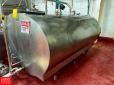 Mueller 1500 Gallon Jacketed Horizontal S/S Tank with Sensor Outside Diameter = 50
