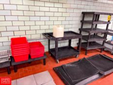 Plastic Racks, Bins, Mats and Carts - Rigging Fee: $35