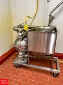 2016 S/S Yamada Diaphragm Pump NDP-80BST-FDA, S/N 010221609, S/S Tank, 3-Way Valve and Check Valve