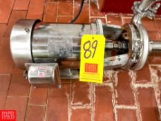 Tri-Clover Centrifugal Pump, with 3 HP Sterling 1,745 RPM S/S Clad Motor and 2