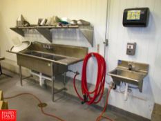 S/S Sink, 3-Compartments Bowl Sizes: 18