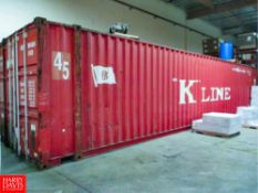 K-Line L5G0 Deep Sea High Cube Container, 45' Long, 8' Wide, 9'6