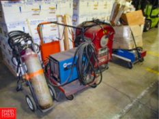 (5+ pcs) Assorted Welding Equipment Includes: (1) Lincoln Idealarc 250 Arc Welder, (1) Miller