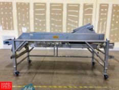 Key Iso-Flo S/S Vibratory Conveyor Mounted on S/S Cart, 13' Length x 17