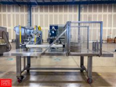 S/S Cheese Wheel Slicer with Pneumatic Cylinder 30' Width x 9' Length, Portable S/S Frame