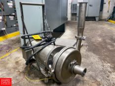 Alfa Laval Centrifugal Pump, with 3 HP 1,760 RPM Motor, Model: 9618139742, S/N 979115 and S/S Cart