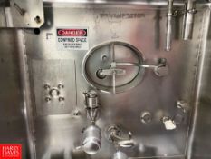 Crepaco 20,000 Gallon S/S Jacketed Silo, S/N 2710 with Vertical Agitation and Centrifugal Pump -