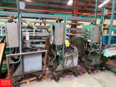 Palletizer, Packing Machines and (3) with Control Panels and Mobile Cart Mounted- Rigging Fee $500