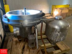 Delaval S/S Separator, Model: HMRPX-318, S/N 2937054 - Rigging Fee $200