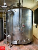 Creamery Package 2,000 Gallon S/S Processor, S/N P2000-9092, with Vertical Sweep Agitation, Hinged