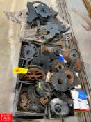 Assorted Sprockets and Pulley Parts - Rigging Fee $50