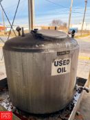 Used Oil S/S 500 Gallon Tank - Rigging Fee $500