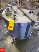 45 Gallon S/S Tank with Hinged Lid and Clamps - Rigging Fee: $40