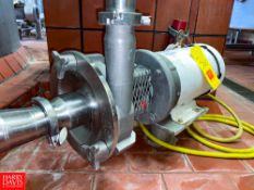 Fristam Centrifugal Pump, Model: FPX3552-140 with Baldor 7.5 HP 3,450 RPM and 2.5