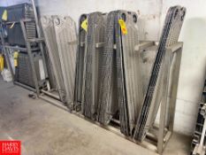 APV R51 S/S Plate Heat Exchanger Plates with Rack - Rigging Fee: $200