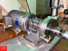 Fristam Centrifugal Pump, with Baldor 10 HP 3,500 RPM Motor and 2.5
