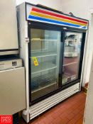 True 2-Door Glass Front Refrigerator - Rigging Fee: $350