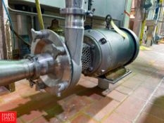 Fristam Centrifugal Pump, Model: FPX3542, with Baldor 20 HP Motor and 2.5