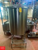 TSI 200 Gallon S/S Hinged Lid Balance Tank, S/N 6976EZ-10, with (2) Alfa Laval Air Valves -