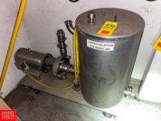 Hot Water Set with Fristam 5,1750, 3 x 2.5 and S/S Tank Mounted on SS Mobile Base - Rigging Fee: $