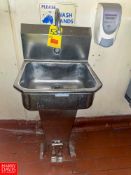 S/S Hand Sink with Foot Control and Chemco Boot Sanitizer Station - Rigging Fee: $100