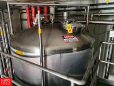 TSI 1,400 Gallon S/S Dome-Top, Cone-Bottom Single Shell Tanks, S/N 7503-2-11, with Alfa Laval Air