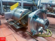 Fristam Centrifugal Pump with Baldor 10 HP 1,770 RPM S/S Clad Motor and 2.5