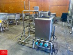 75 Gallon S/S Tank with (3) Alfa Laval Tri-Clover 2.5