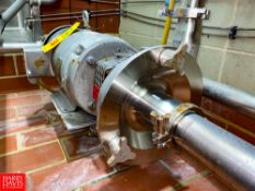 Fristam Centrifugal Pump, with Baldor 10 HP 3,450 RPM S/S Motor and 2.5