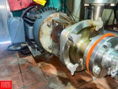 Fristam Centrifugal Pump, Model: FPX742, with Baldor 30 HP 3,525 RPM S/S Flange Type Head -