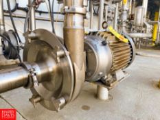 Fristam Centrifugal Pump, with Baldor 15 HP 1,765 RPM Motor and 3