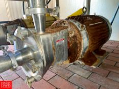 Fristam Centrifugal Pump, Model: FPX1742, with Baldor 25 HP Super-E Motor and 3