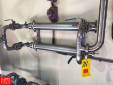 S/S Online Filters, (7) Ball Valves Air Actuated Butterfly Valve Pressure Sensor and Clamps -