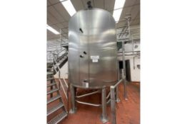 Feldmeier 3,000 Gallon Jacketed Full Sweep Processor, Heavy Duty Bridge Type Full Side Sweep