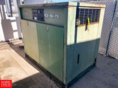 Sullair 75 HP Screw Air Compressor , Model: 16BS-75H-ACAC - Rigging Fee: $250