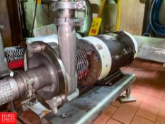 Fristam Centrifugal Pump, with Baldor 15 HP 3,450 RPM Motor and 2