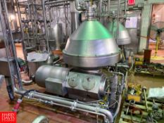 Alfa Laval Hot Milk CIP Separator, Model: HMRPX-618 HGV, with Tools - Rigging Fee: $2500