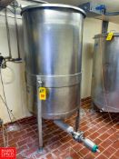 300 Gallon S/S Single Shell Hinged Lid Tank, with Alfa Laval Air Valve - Rigging Fee: $500
