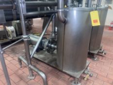 Fristam Centrifugal Pump Baldor 5 HP 1,750 RPM Motor and Hot Water Tank, Mounted on S/S Base,