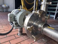 Fristam Centrifugal Pump, Model: FPX3541, with Baldor 5 HP 1,750 RPM Motor and 2.5