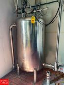 200 Gallon S/S Dome-Top Single Shell Tank, with Air Actuated Valve and Clamps - Rigging Fee: $300