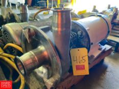 Fristam Centrifugal Pump with Baldor 5 HP 3,450 RPM Motor and 2.5