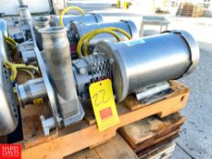 Fristam Centrifugal Pump, Model: FPX-3532, with Baldor 5 HP 3,450 RPM Motor and 2.5